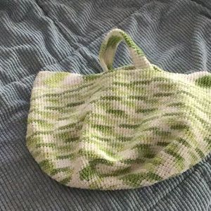 💝100% cotton green tones bucket bag💝